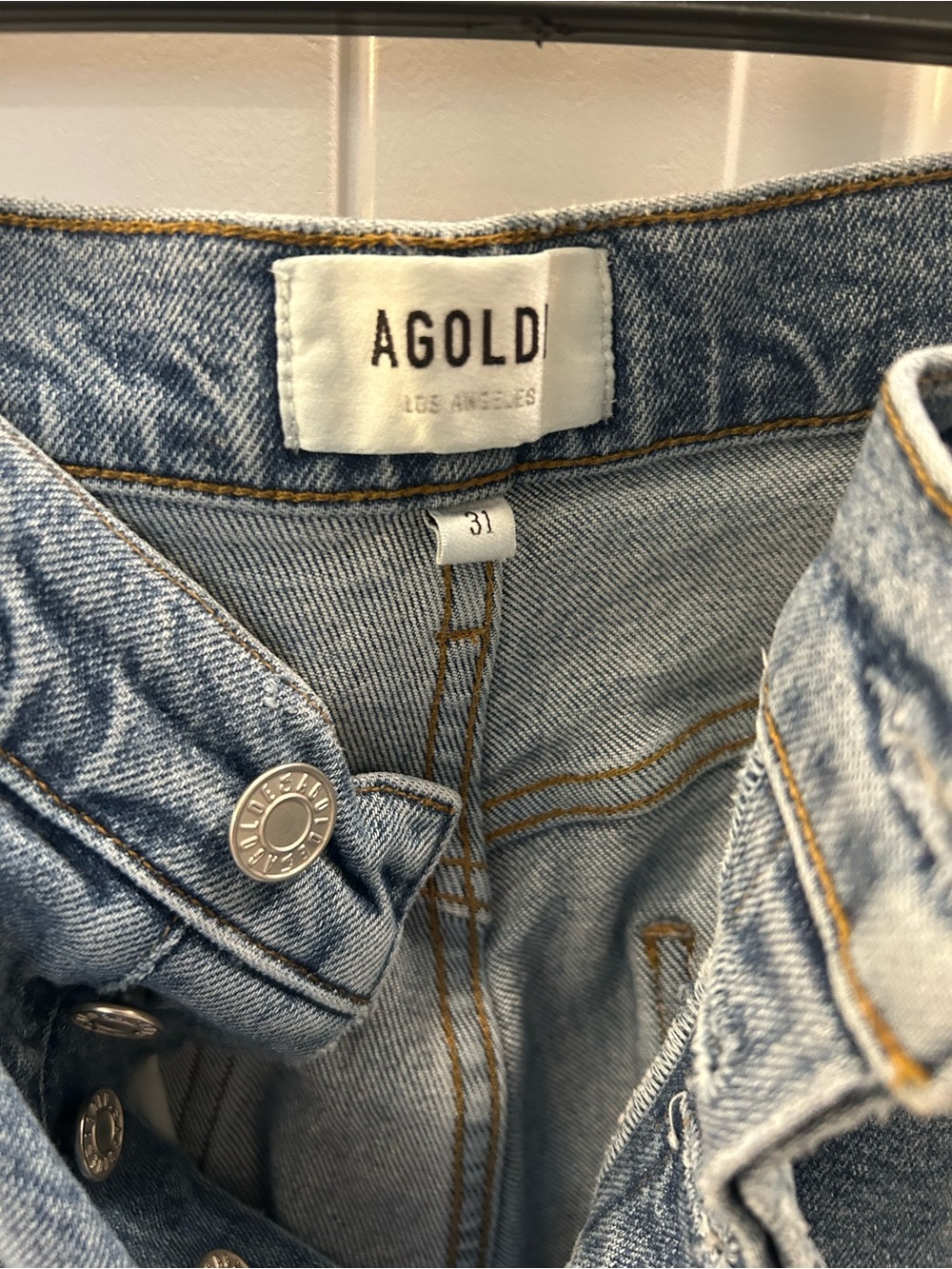 Agolde Men's Distressed Relaxed Blue Jeans - Picture 4 of 6